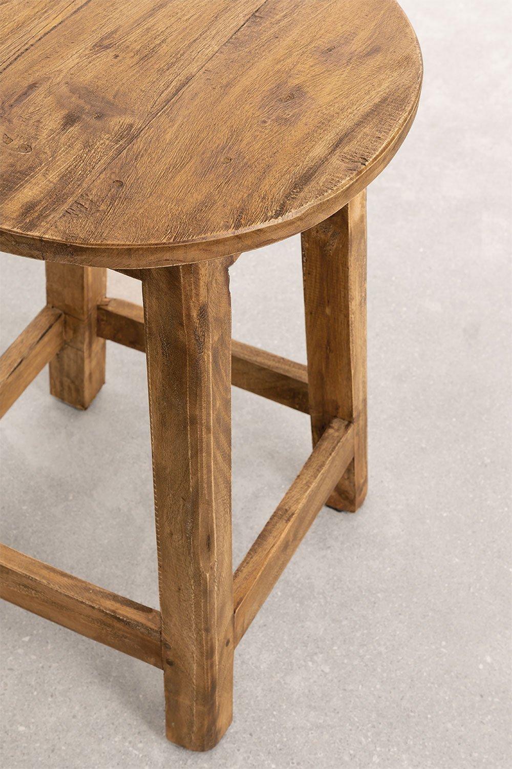 Sklum Tabouret Bas En Bois Recyclé Lare