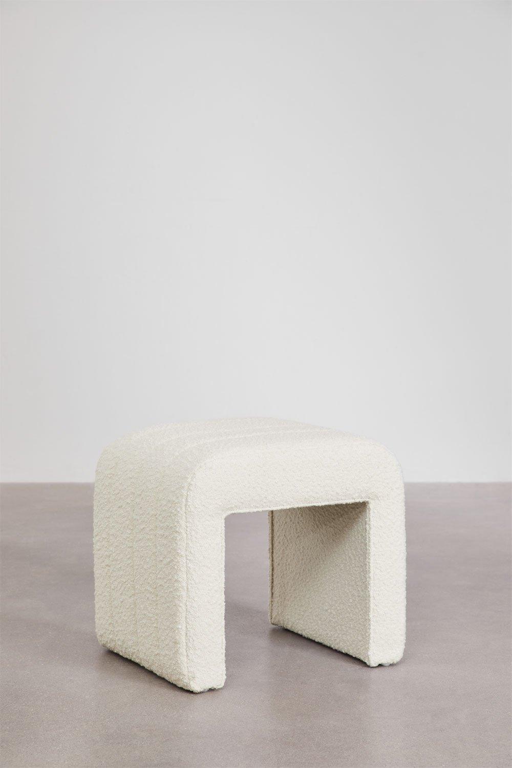 Sklum Tabouret Bas En Tissu Bouclé Vera