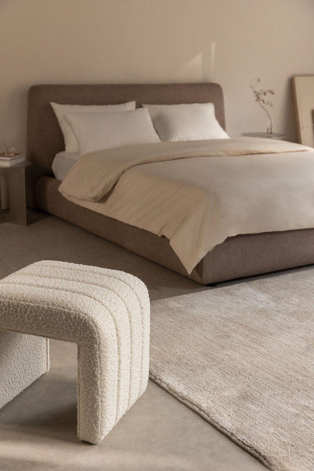 sklum Tabouret bas en tissu bouclé Vera