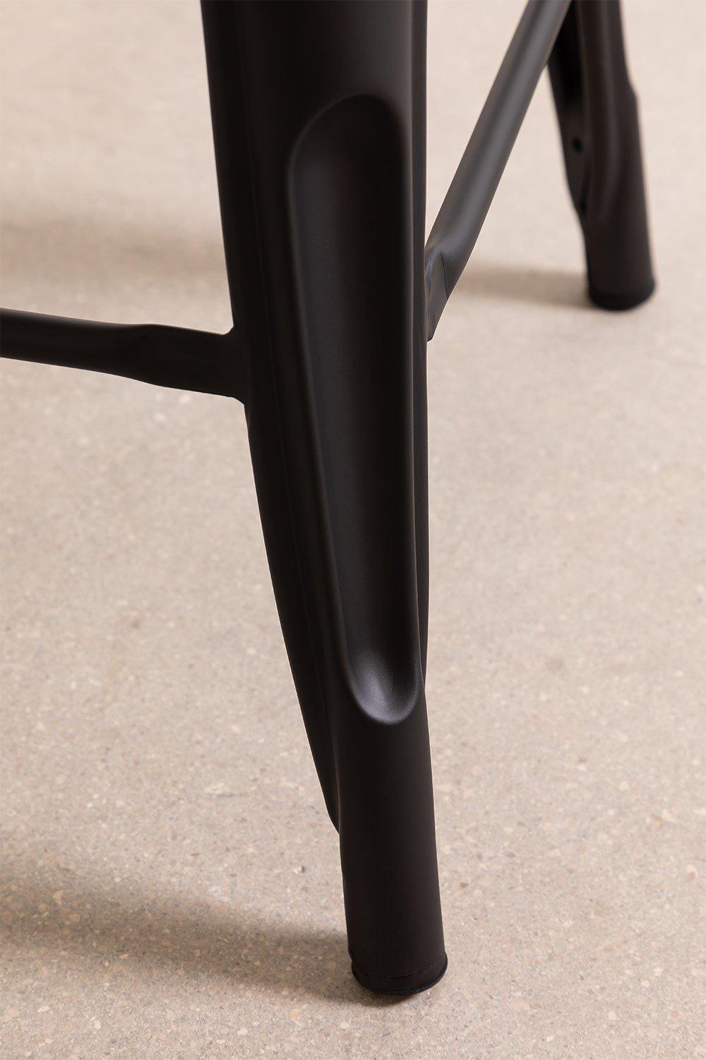 Sklum Tabouret Haut 65cm En Acier Noir LIX Mat