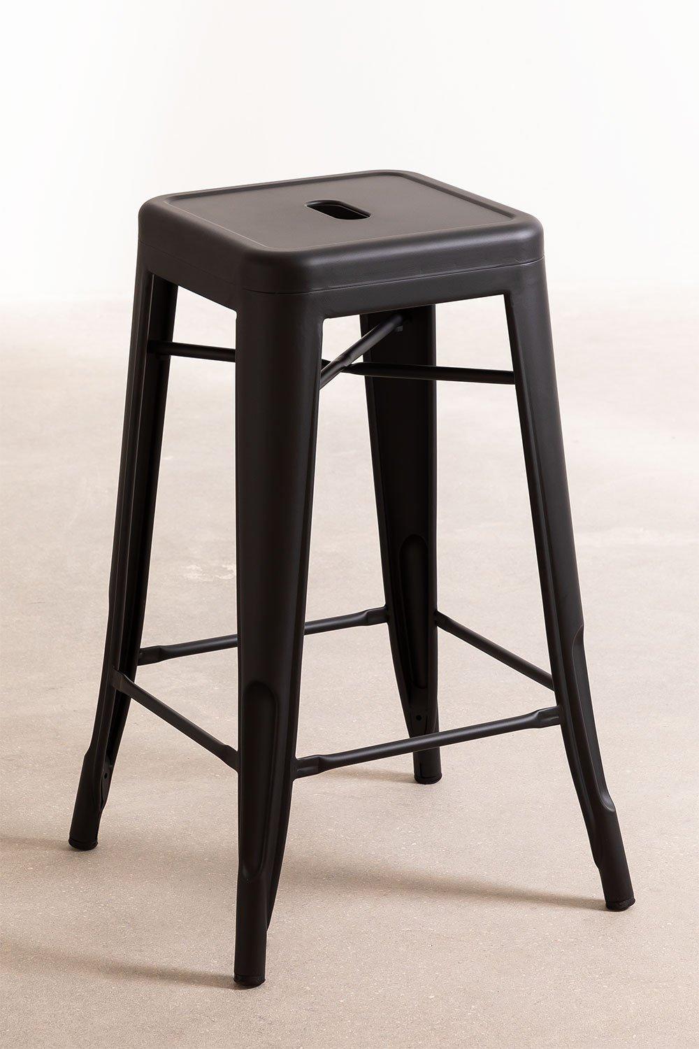 sklum Tabouret haut 65cm en acier noir LIX Mat