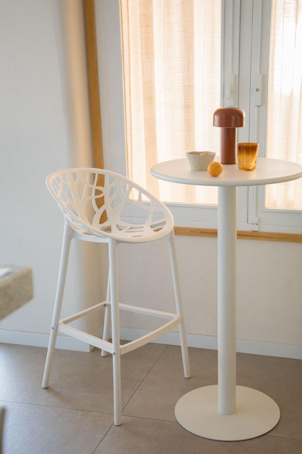sklum Tabouret haut 75cm blanc gardenia Ores