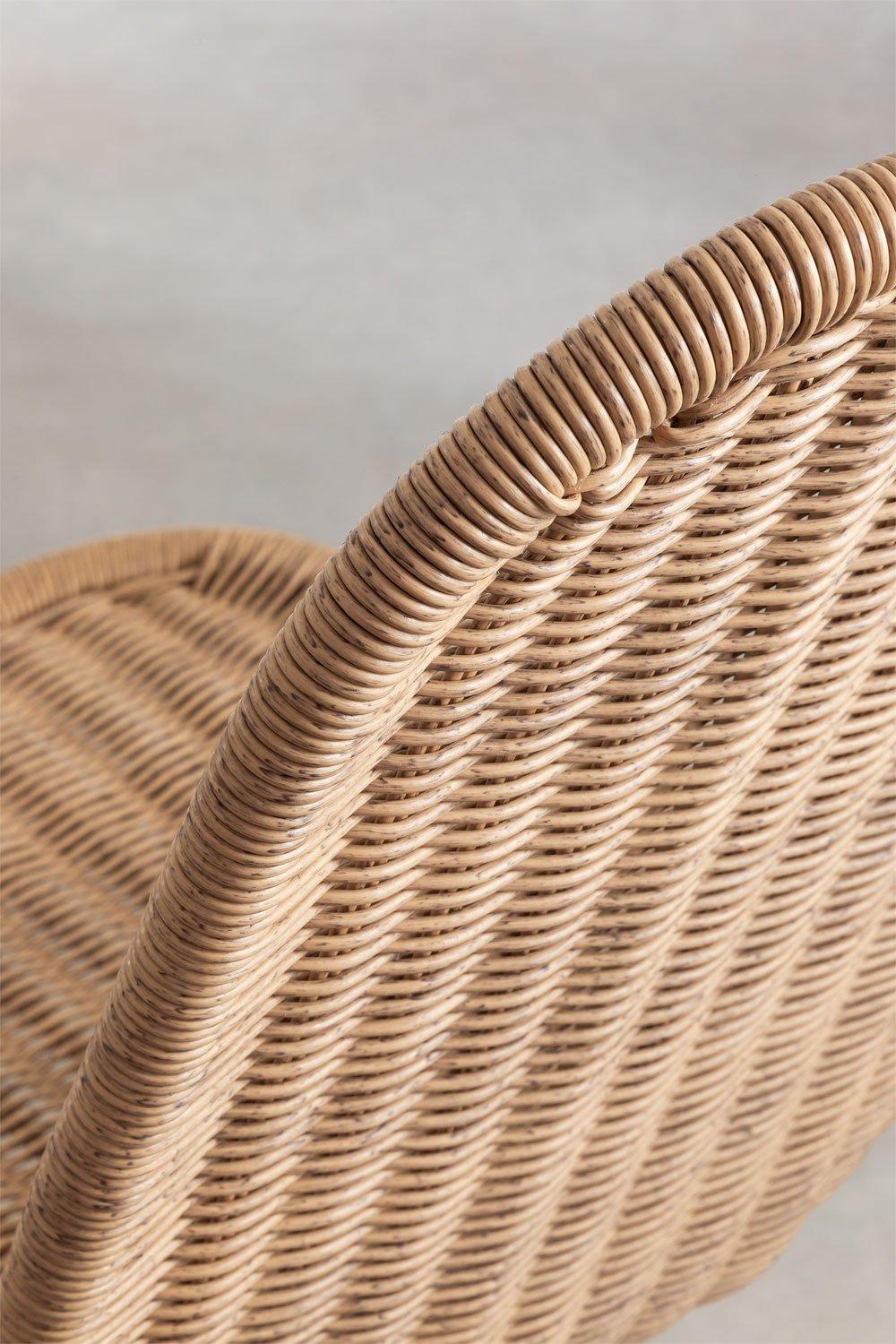 Sklum Tabouret Haut Empilable 65cm En Osier Reiven