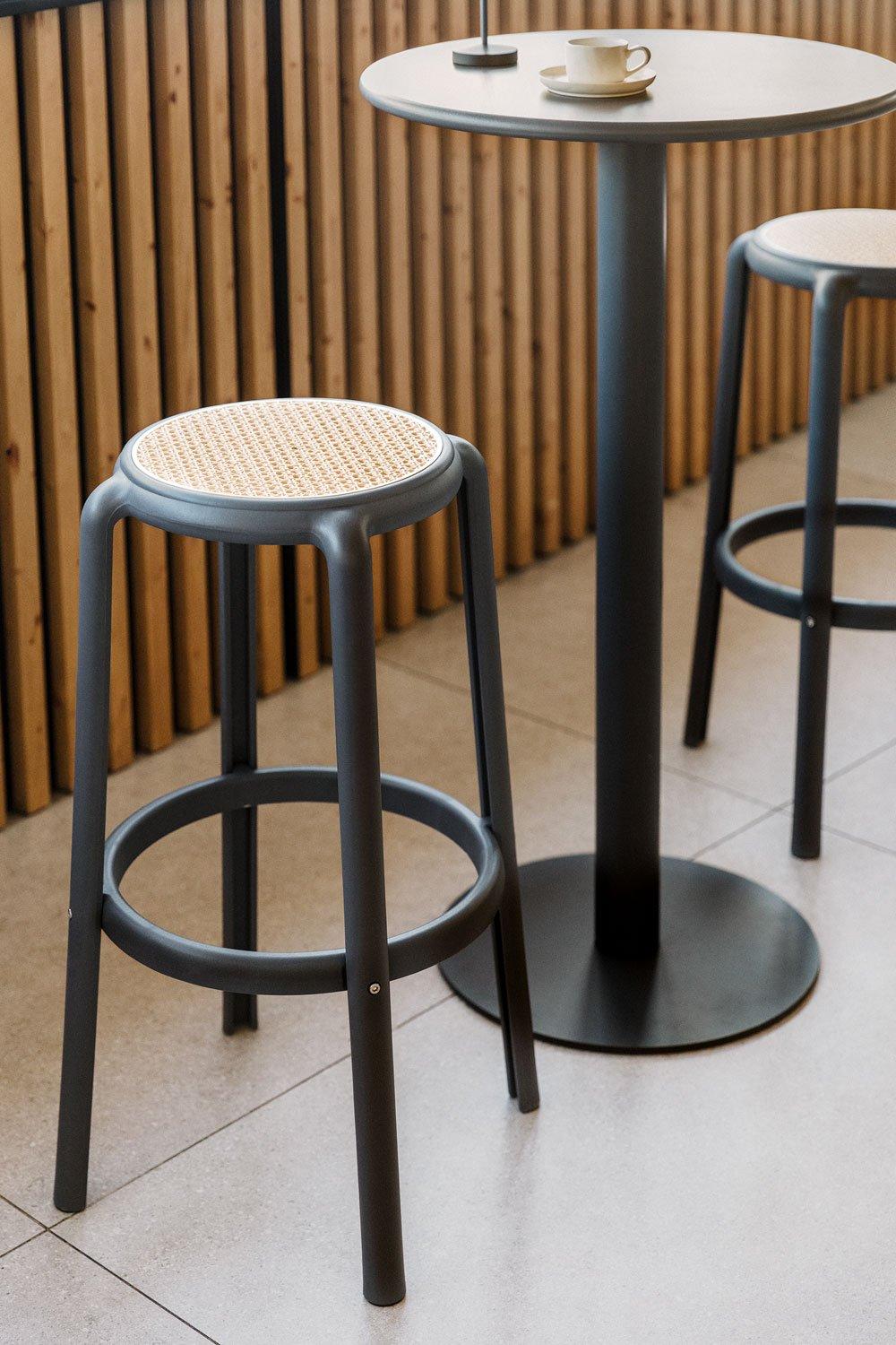 Sklum Tabouret Haut Gris Graphite Omara