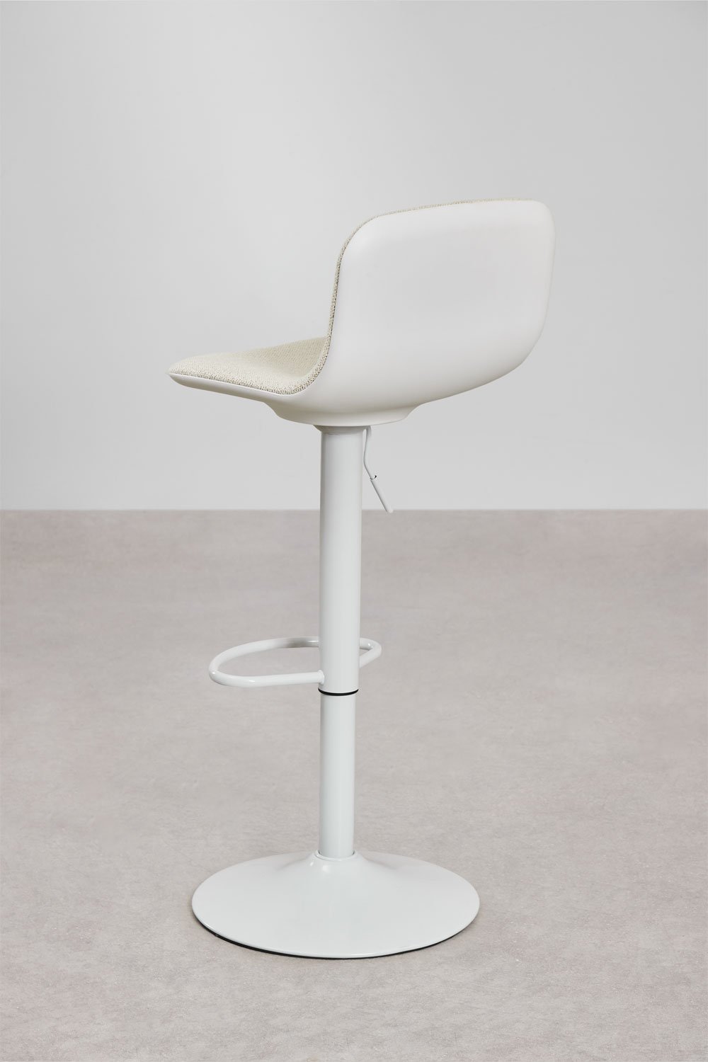 Sklum Tabouret Haut Réglable En Bouclé Odeon