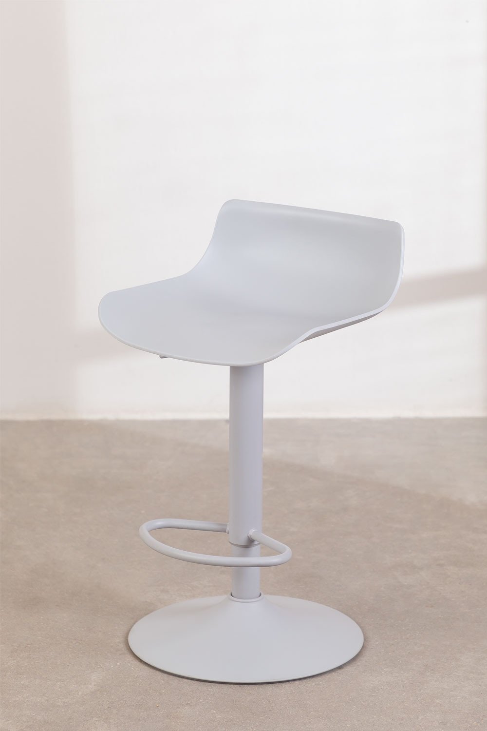 Sklum Tabouret Haut Réglable Gris Clair Arjenn