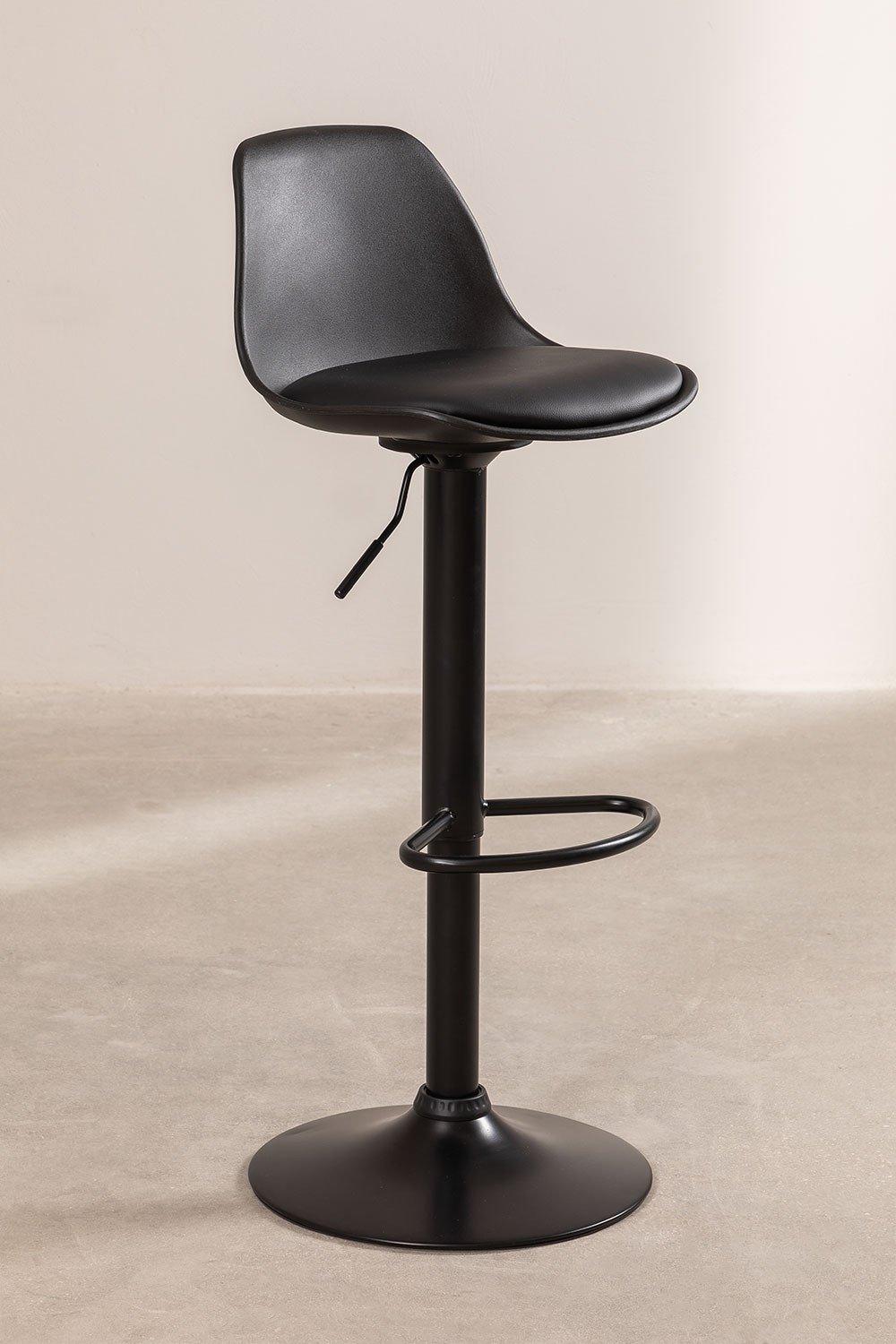 Sklum Tabouret Haut Réglable Noir Nordic