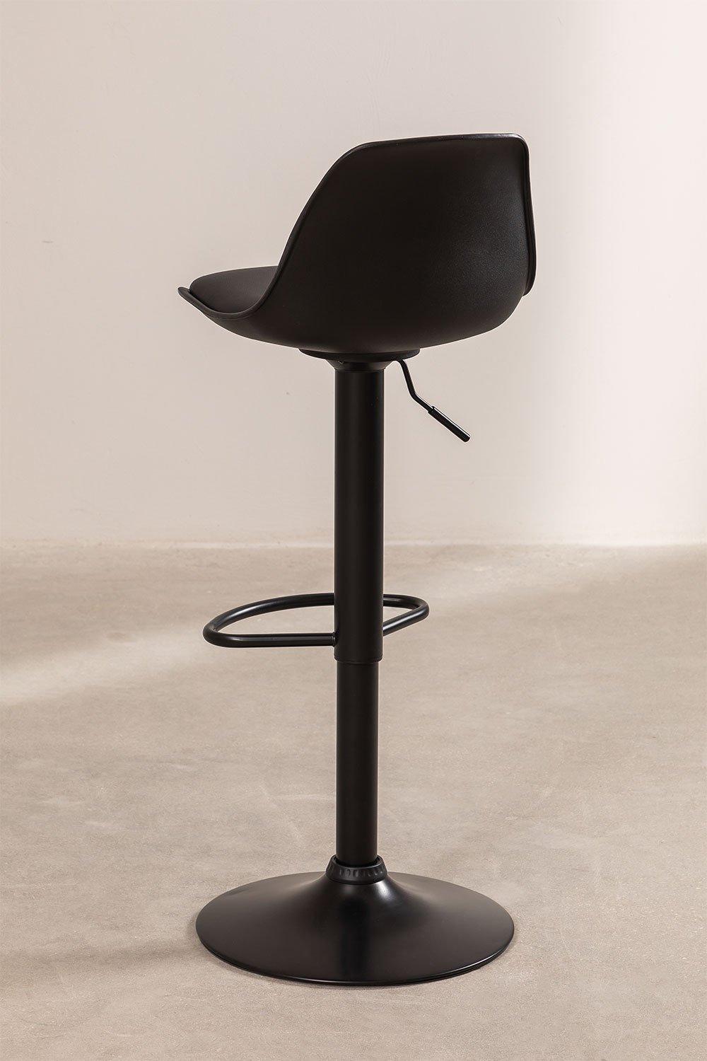 Sklum Tabouret Haut Réglable Noir Nordic