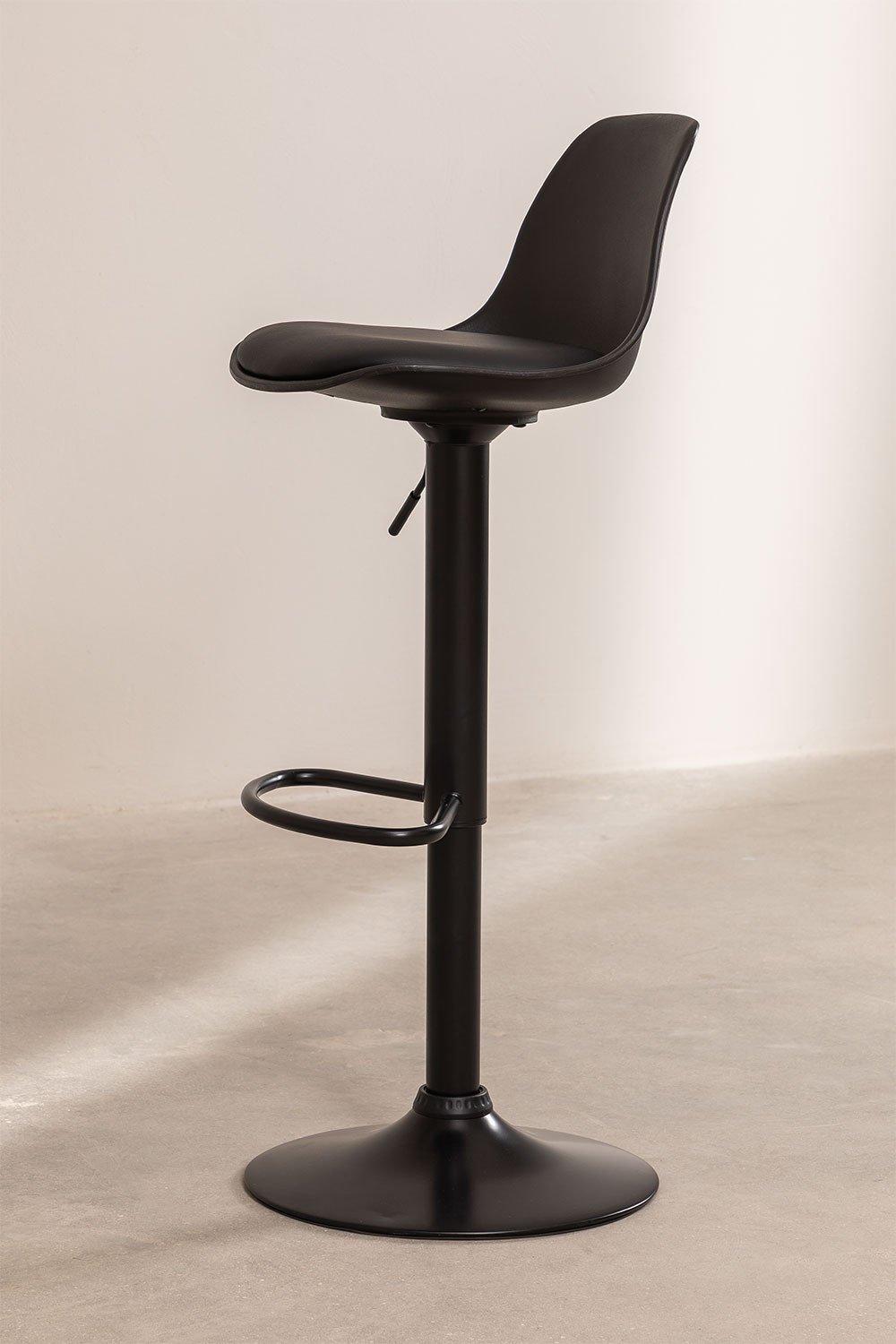 Sklum Tabouret Haut Réglable Noir Nordic
