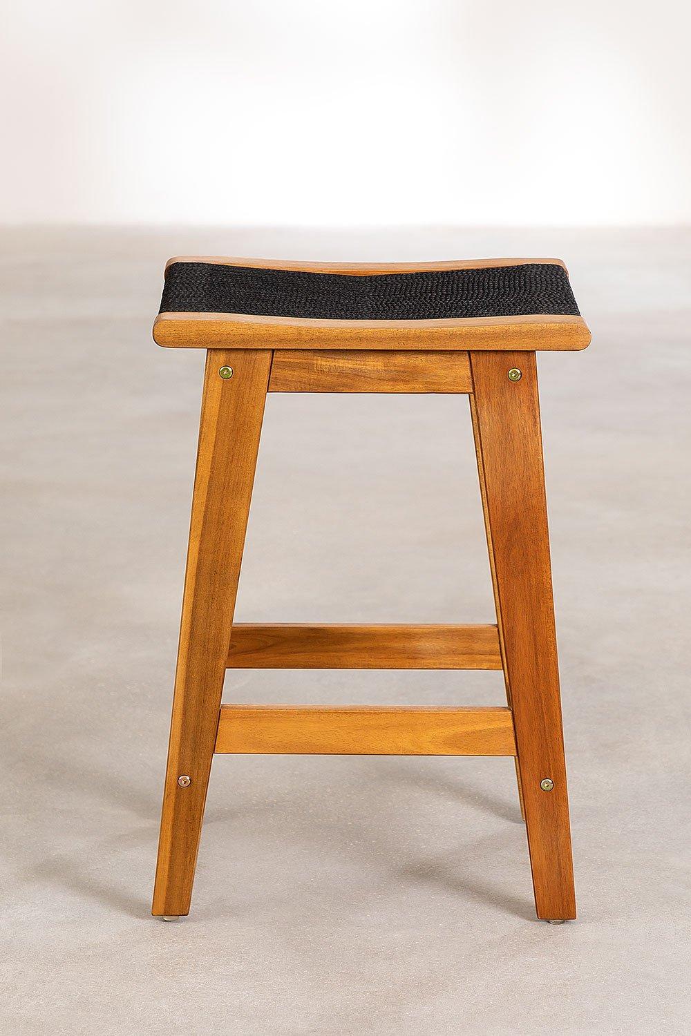 Sklum Taburete Alto 65cm En Madera Negro Tenay