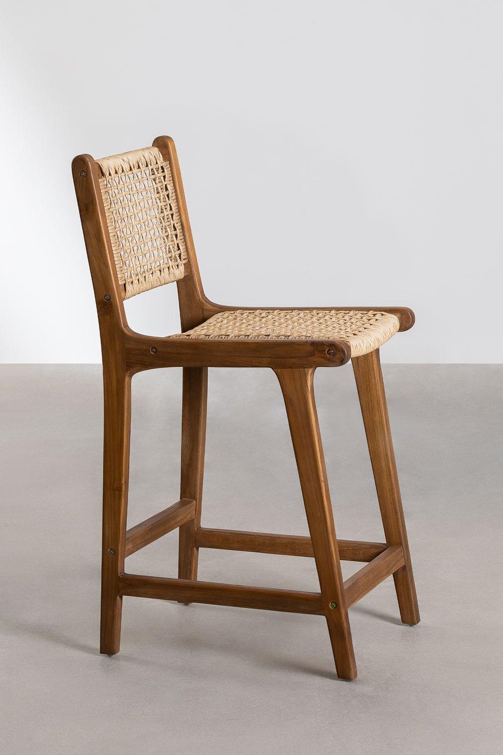 Sklum Taburete Alto 66cm En Madera De Teca Malmo