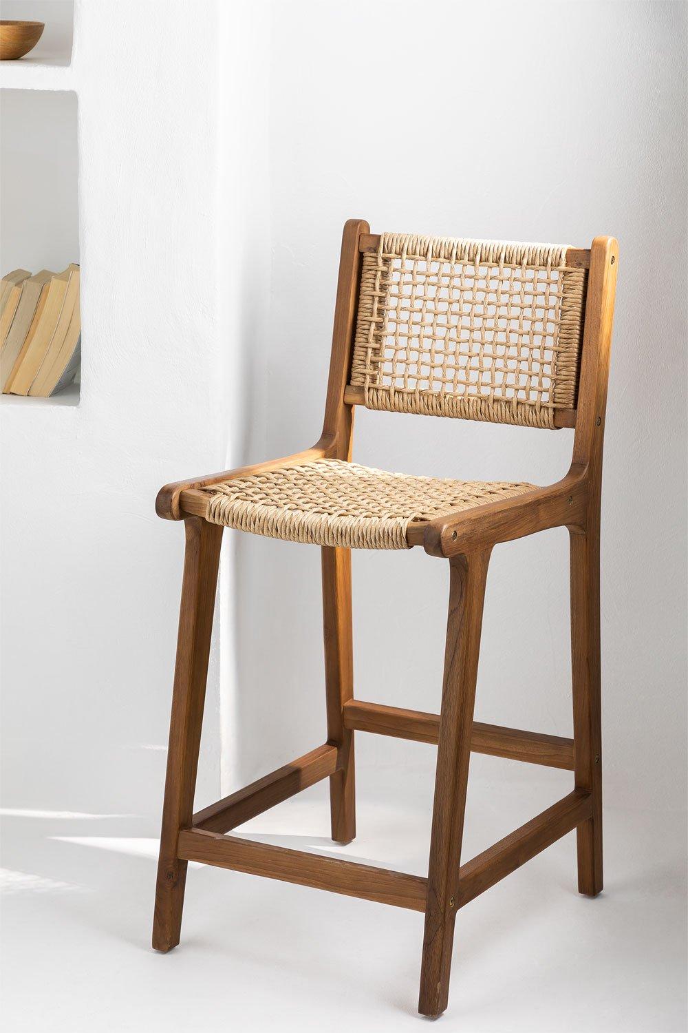 sklum Taburete alto 66cm en madera de teca Malmo