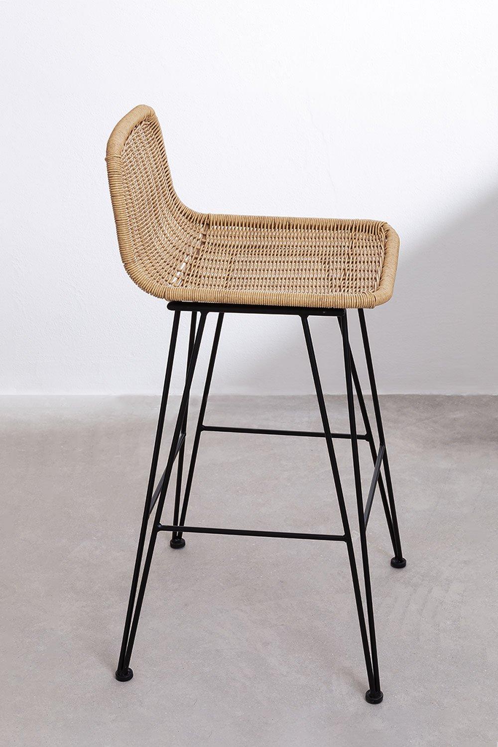 Sklum Taburete Alto 76cm En Mimbre Sunset Vali