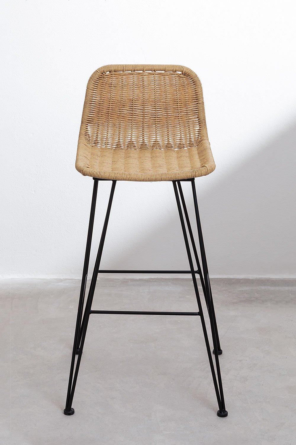 Sklum Taburete Alto 76cm En Mimbre Sunset Vali