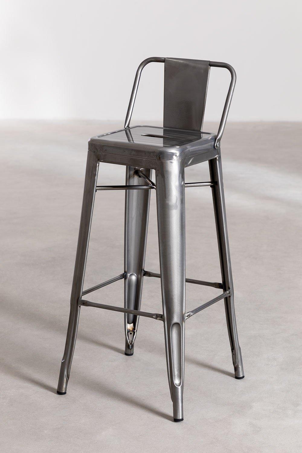 Sklum Taburete Alto Con Respaldo 76cm En Acero LIX