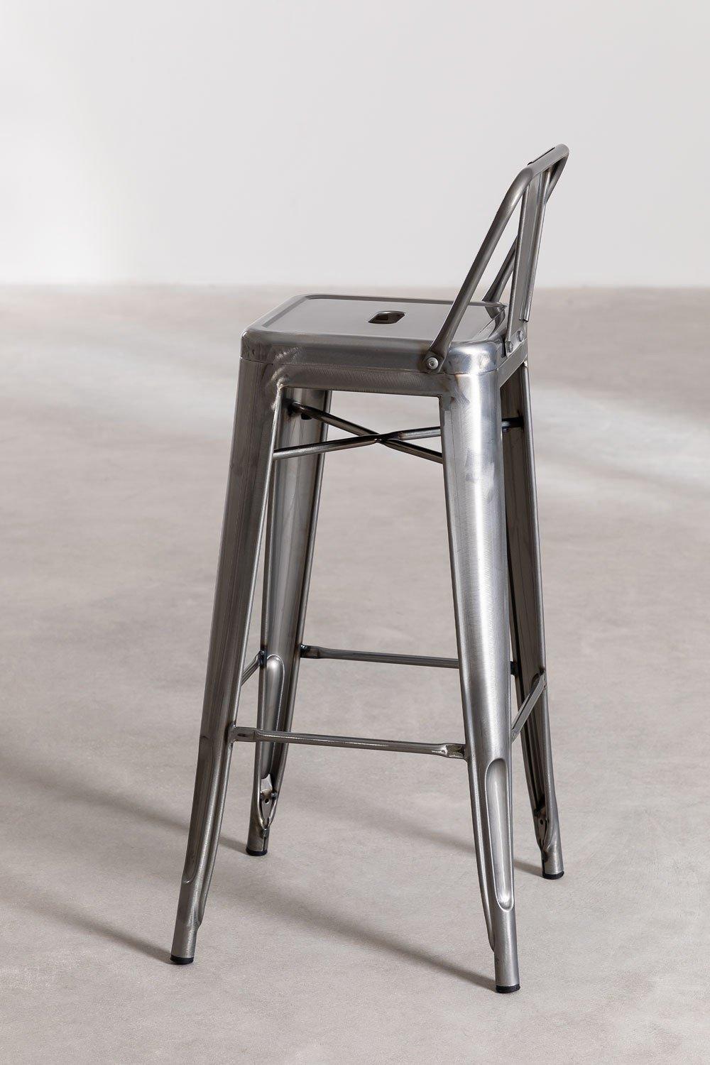 Sklum Taburete Alto Con Respaldo 76cm En Acero LIX