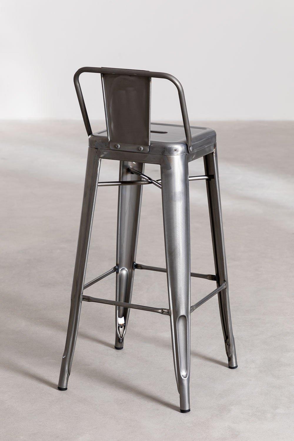 Sklum Taburete Alto Con Respaldo 76cm En Acero LIX