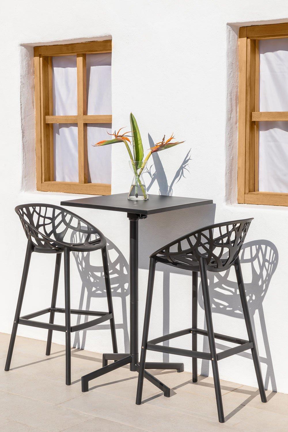 Sklum Taburete Alto De Jardín 75cm Negro Ores