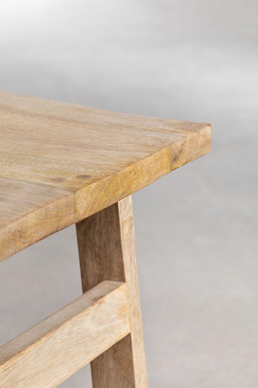 Sklum Taburete Bajo En Madera De Mango Blanco Pid