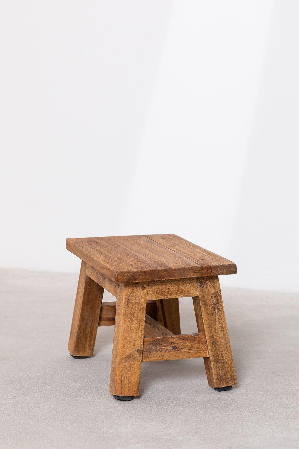 Sklum Taburete Bajo En Madera Marrón Castaña Abet