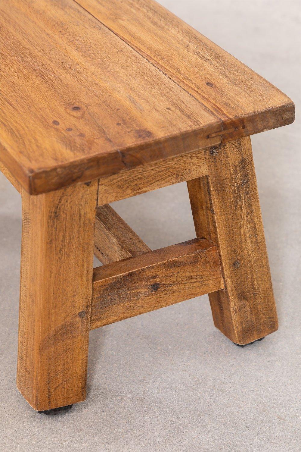 Sklum Taburete Bajo En Madera Marrón Castaña Abet