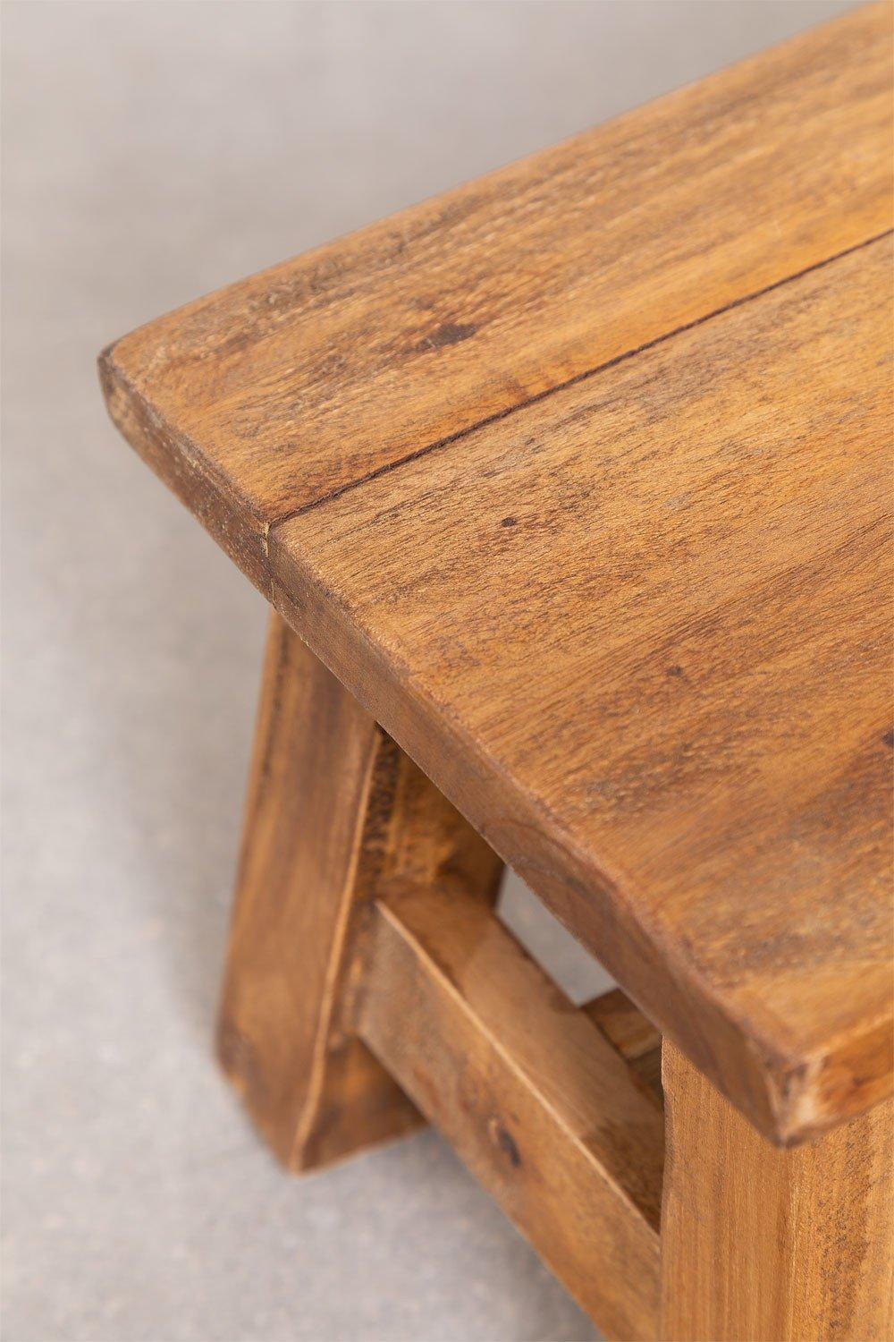 Sklum Taburete Bajo En Madera Marrón Castaña Abet