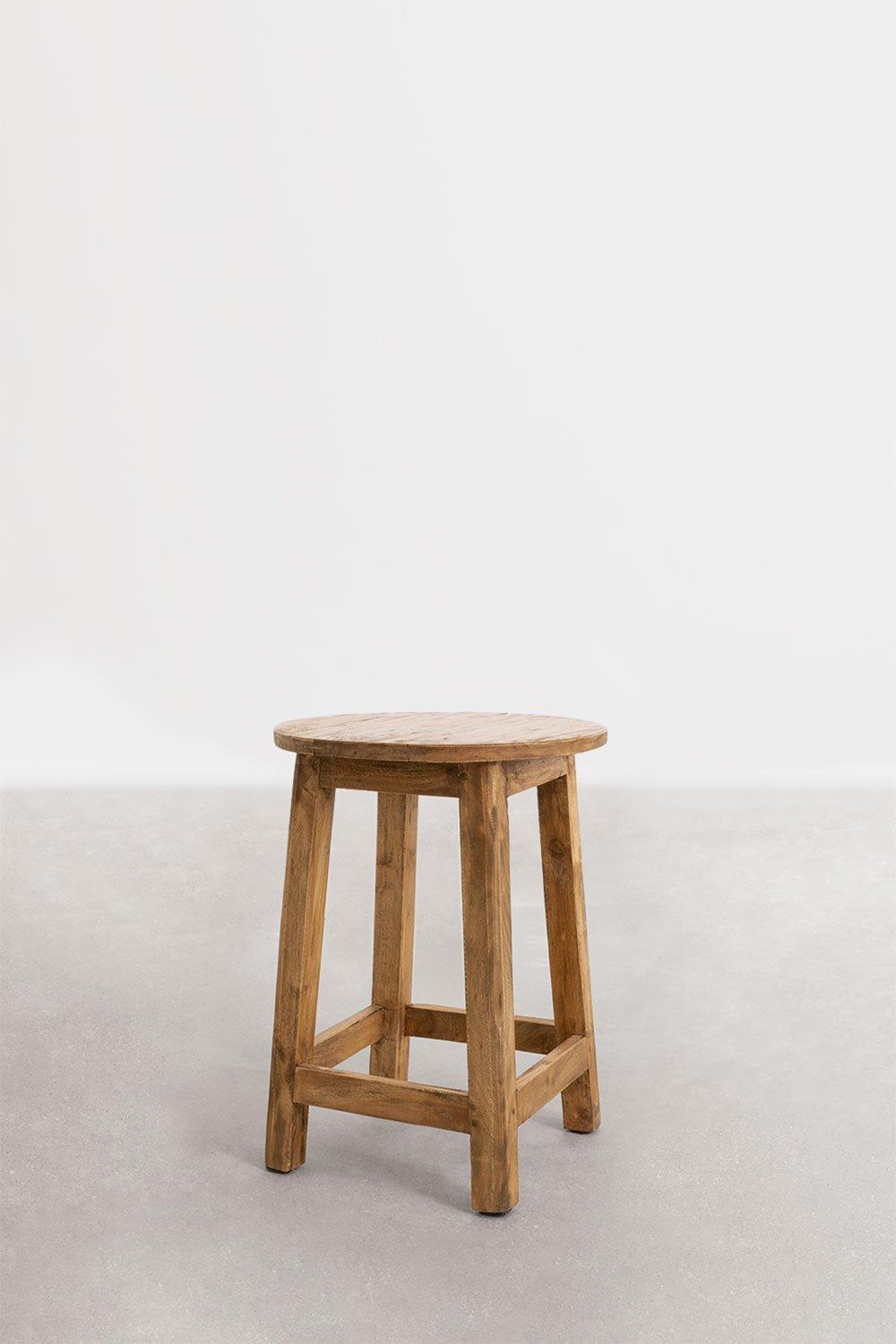 Sklum Taburete Bajo En Madera Reciclada Lare