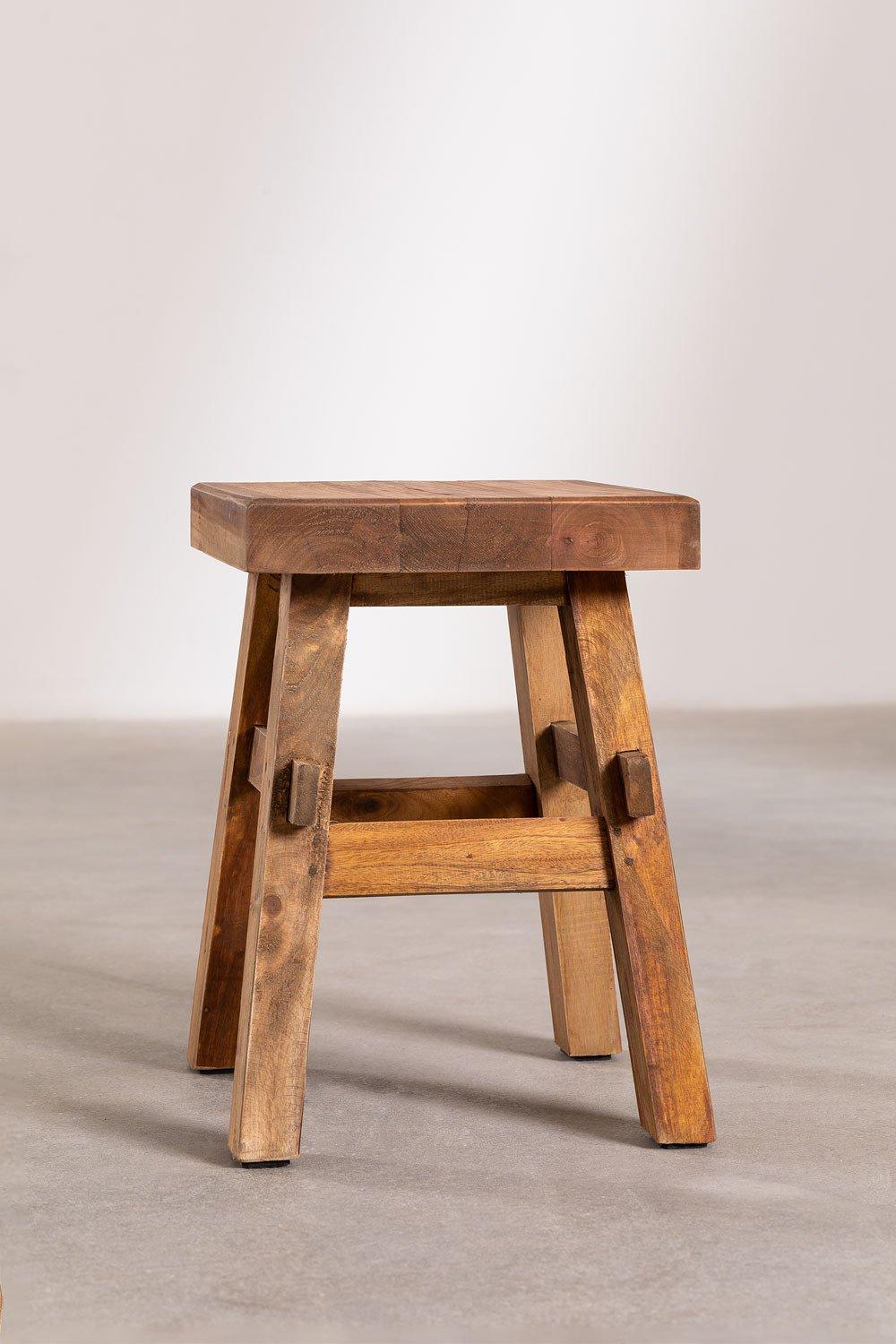 Sklum Taburete Bajo En Madera Reciclada Roblie