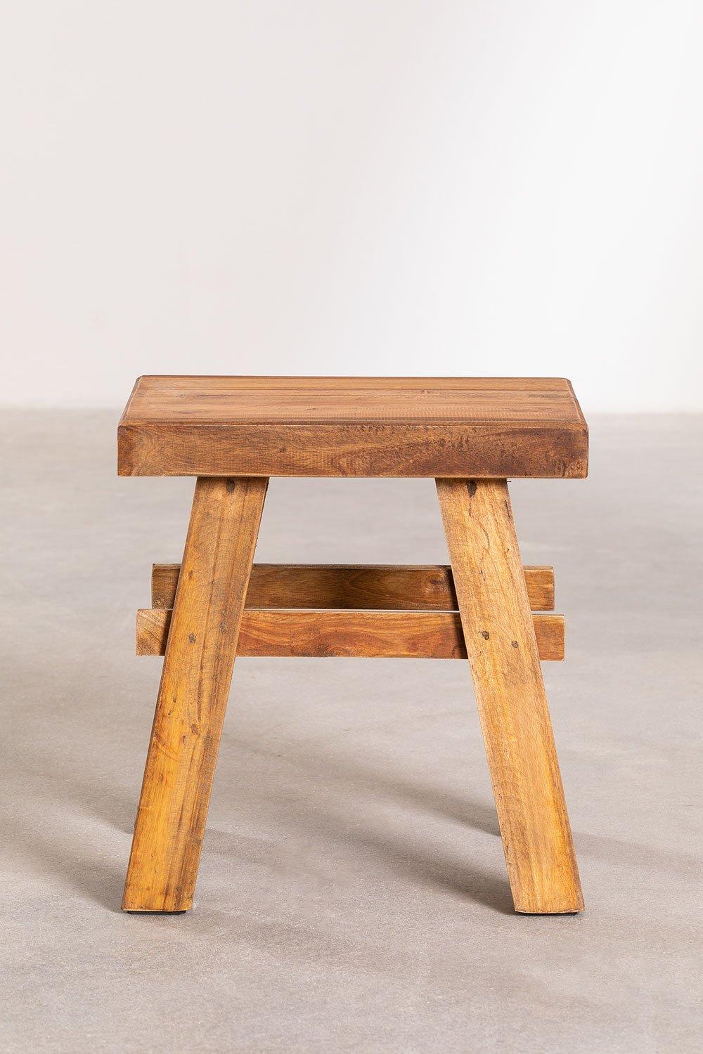 Sklum Taburete Bajo En Madera Reciclada Roblie