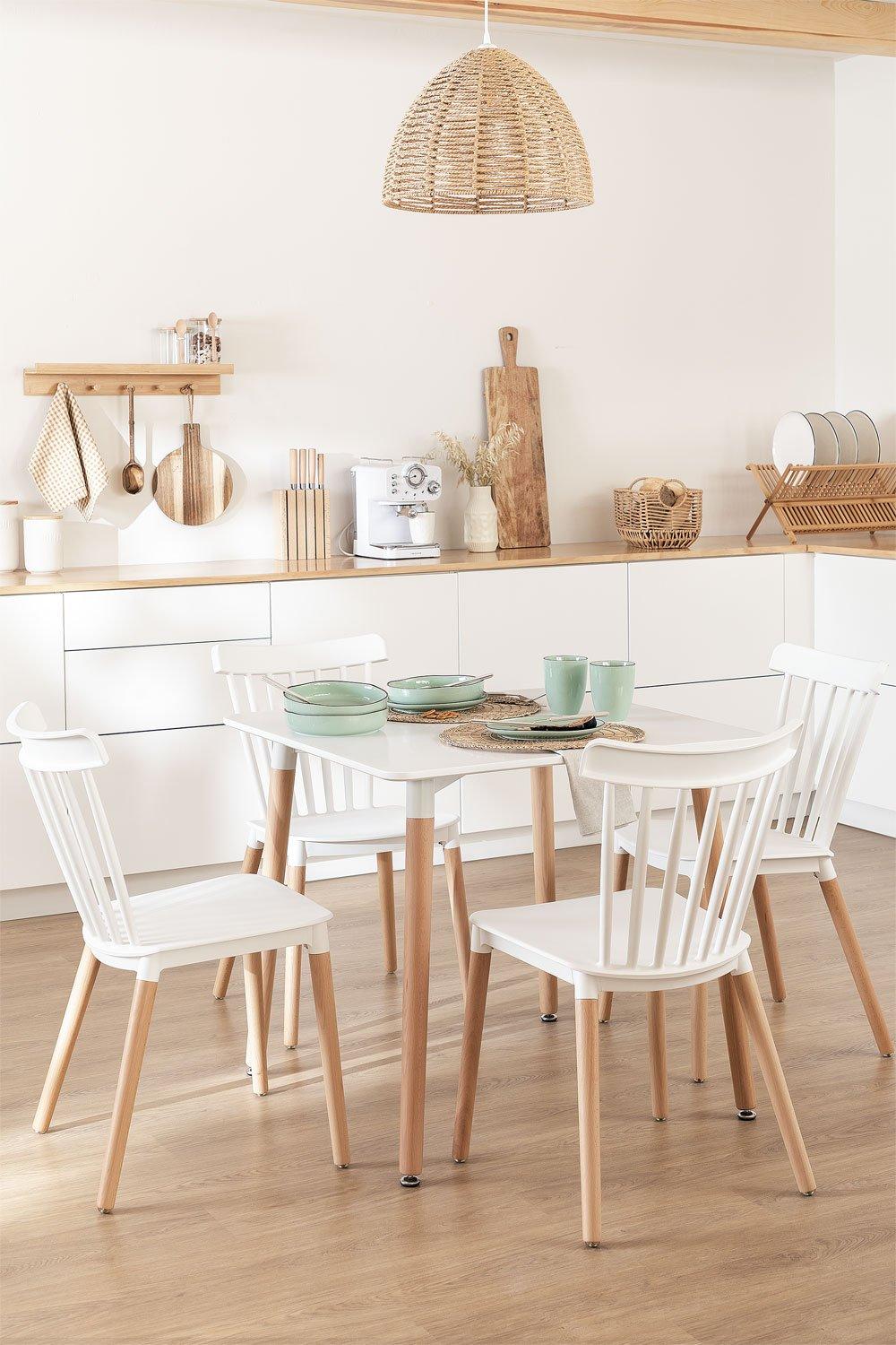 sklum Tafelset (80x80) & 4 Stoelen Royal
