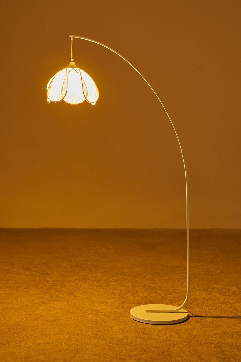 Sklum Vidson Iron And Linen Floor Lamp