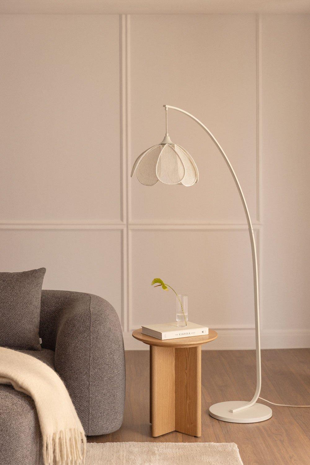 sklum Vidson iron and linen floor lamp