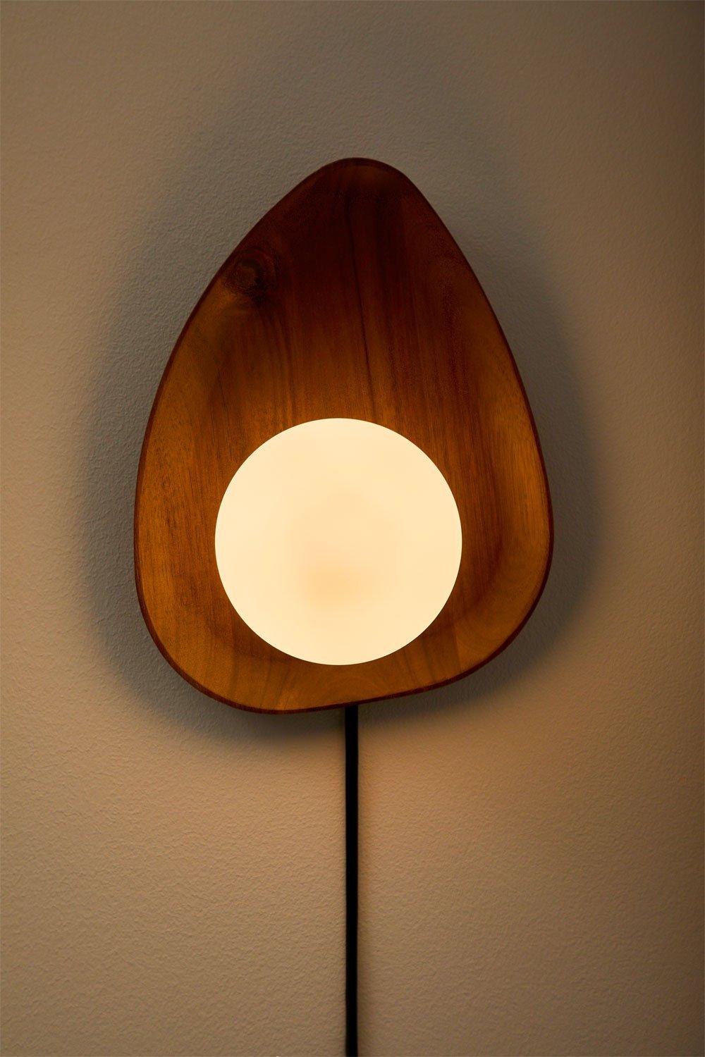 Sklum Wandleuchte Aus Akazienholz ↑24 Cm Freidy