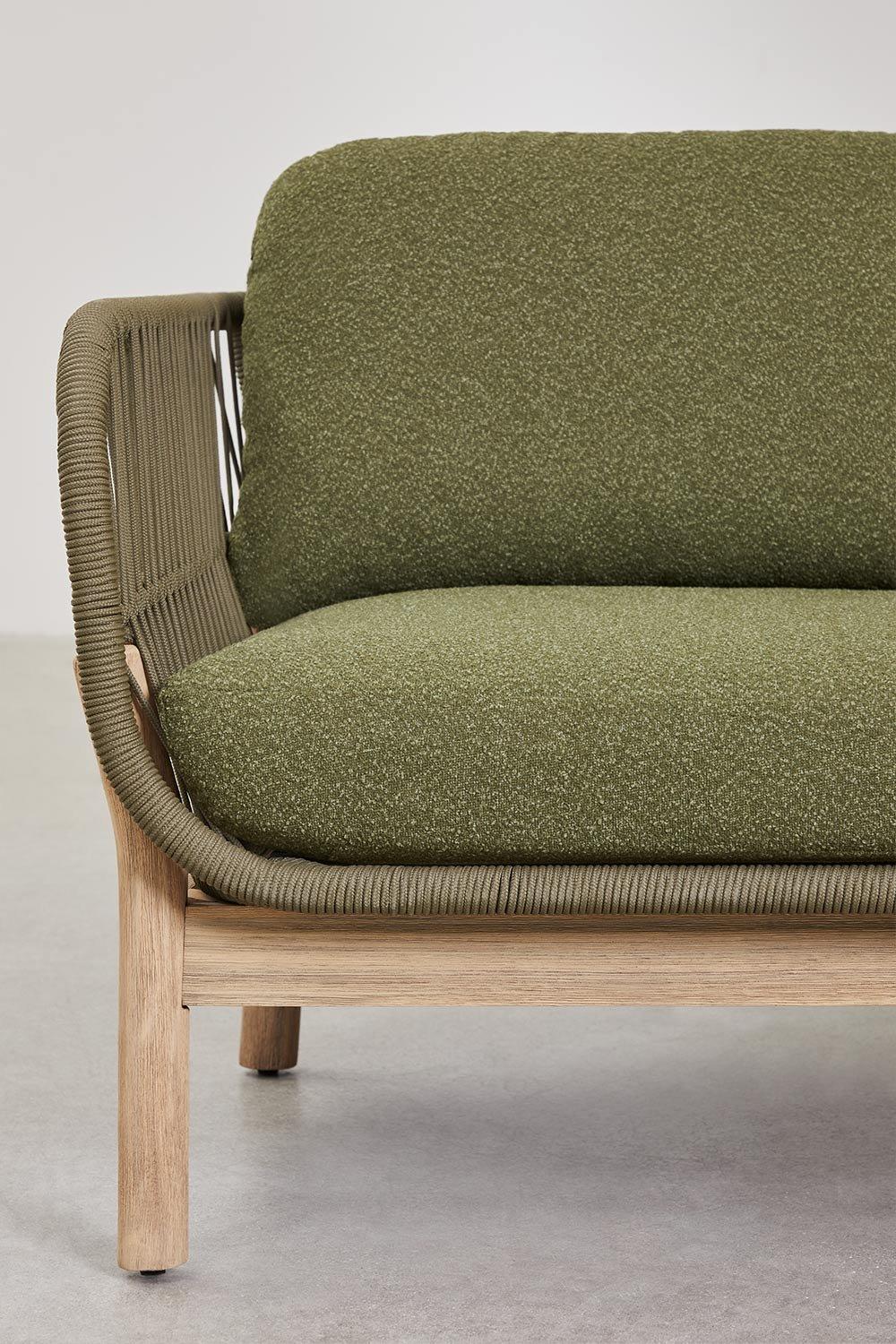 Sklum Sofá De Jardim Karvia De 3 Lugares Em Alumínio E Madeira De Acácia