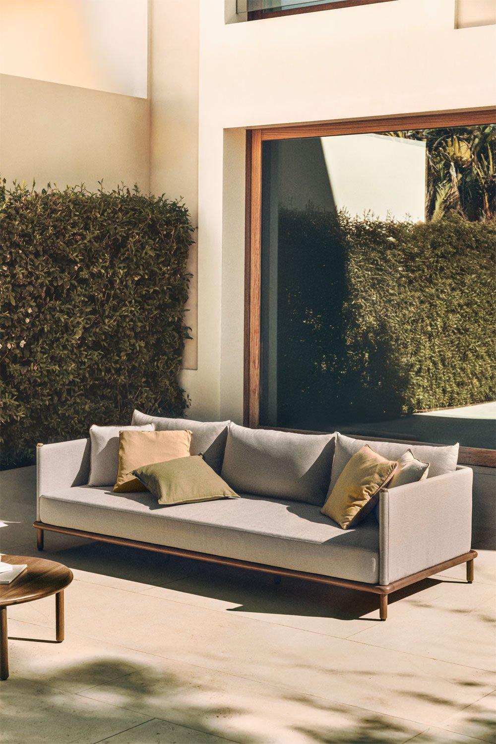 sklum Sofá de jardín de 3 plazas en madera de acacia Olivia