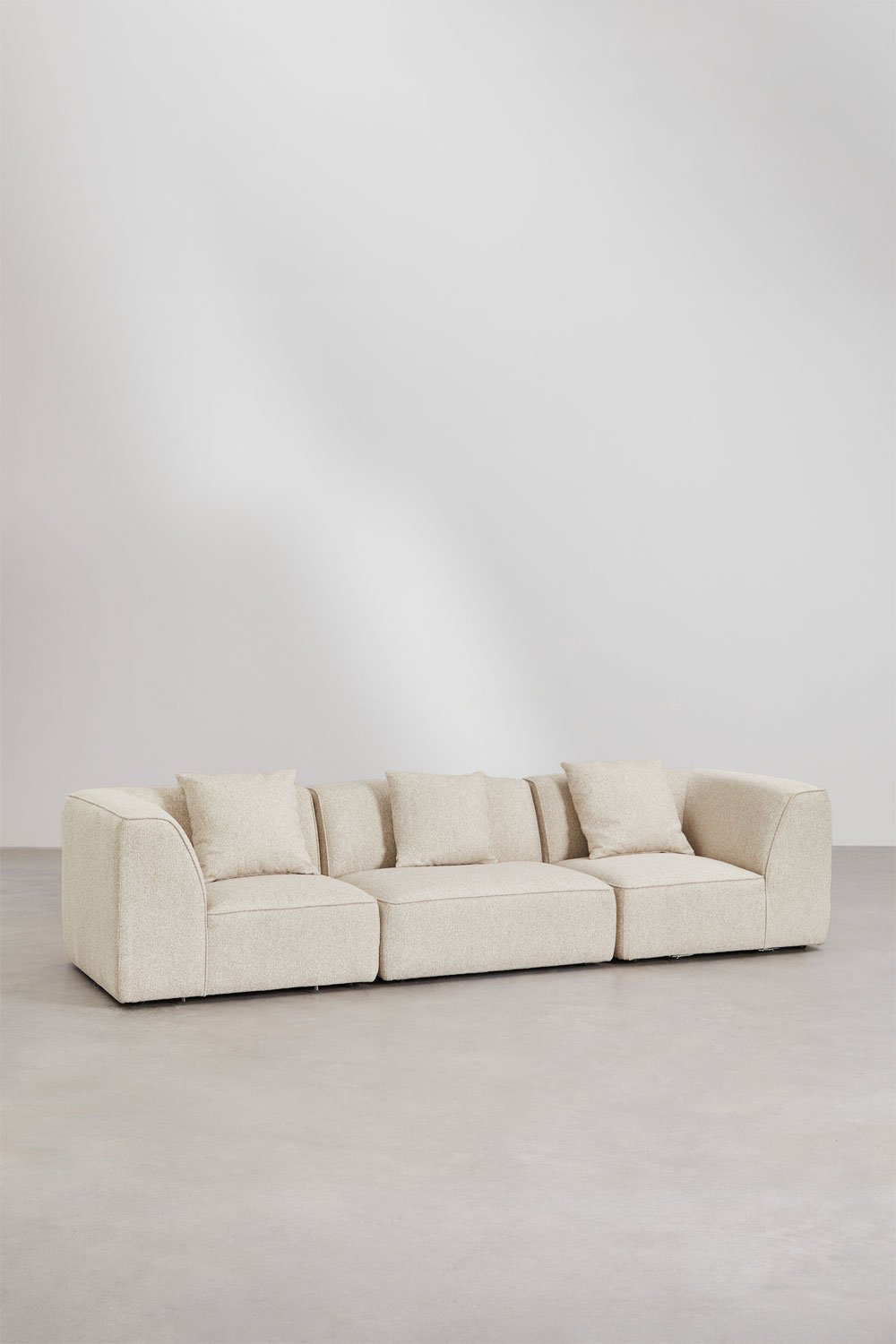 Sklum Sofá Modular De 3 Peças Em Tecido Bouclé Cardea