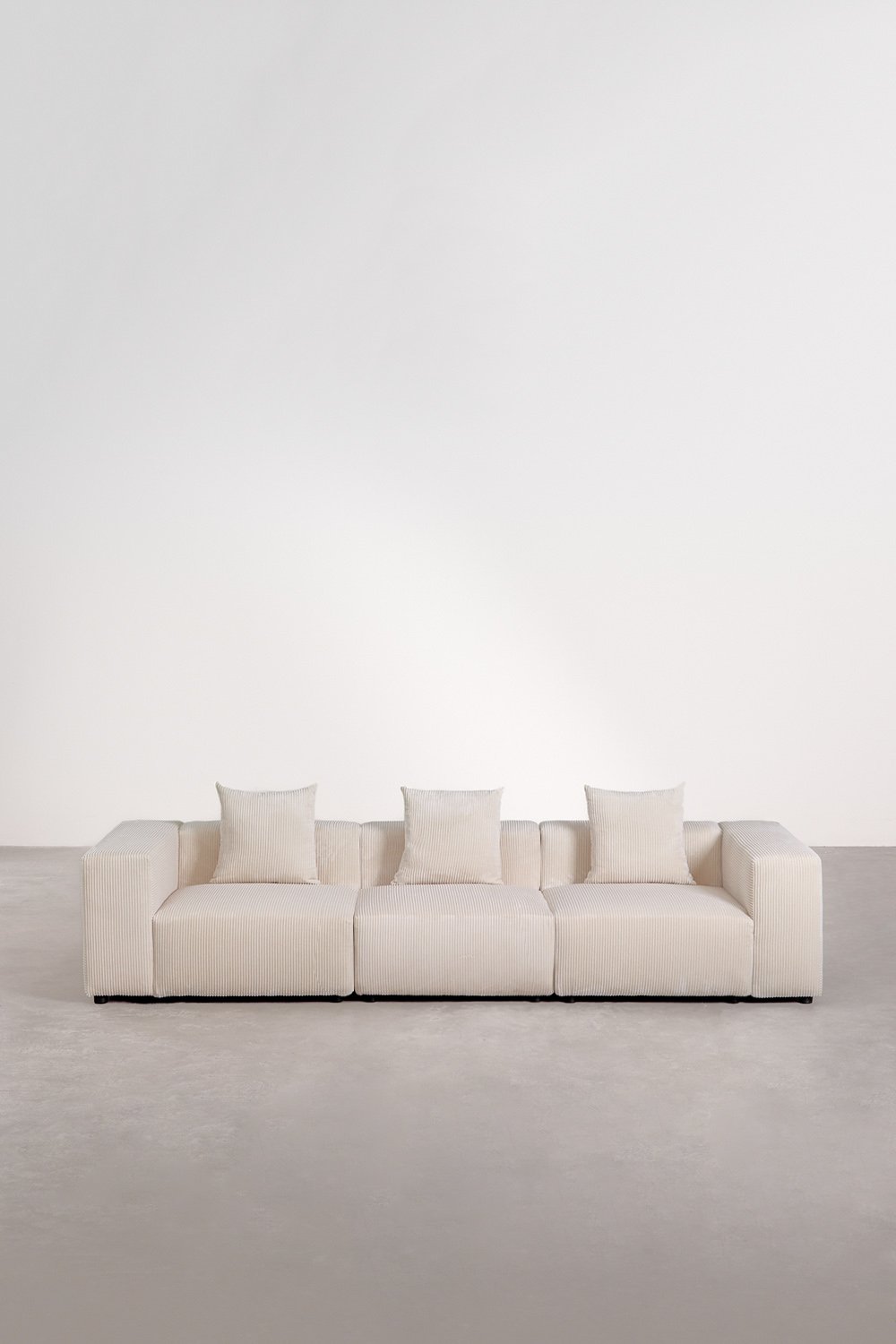 Sklum Sofá Modular De 3 Piezas (↔︎315 Cm) Con Reposabrazos Alto Bruna