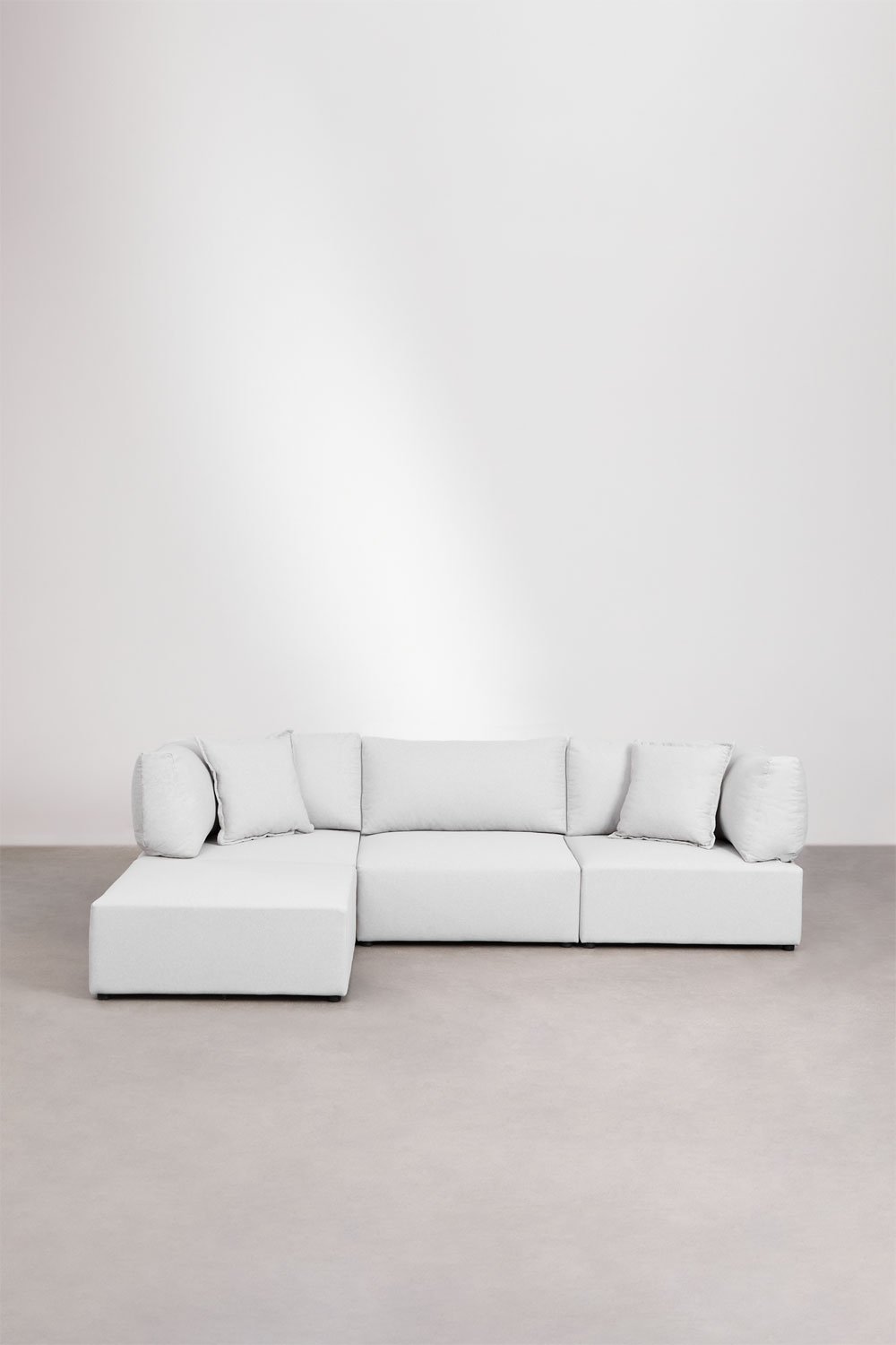 Sklum Sofá Modular De 3 Piezas Con 2 Sillones Esquineros Y Puff Kata