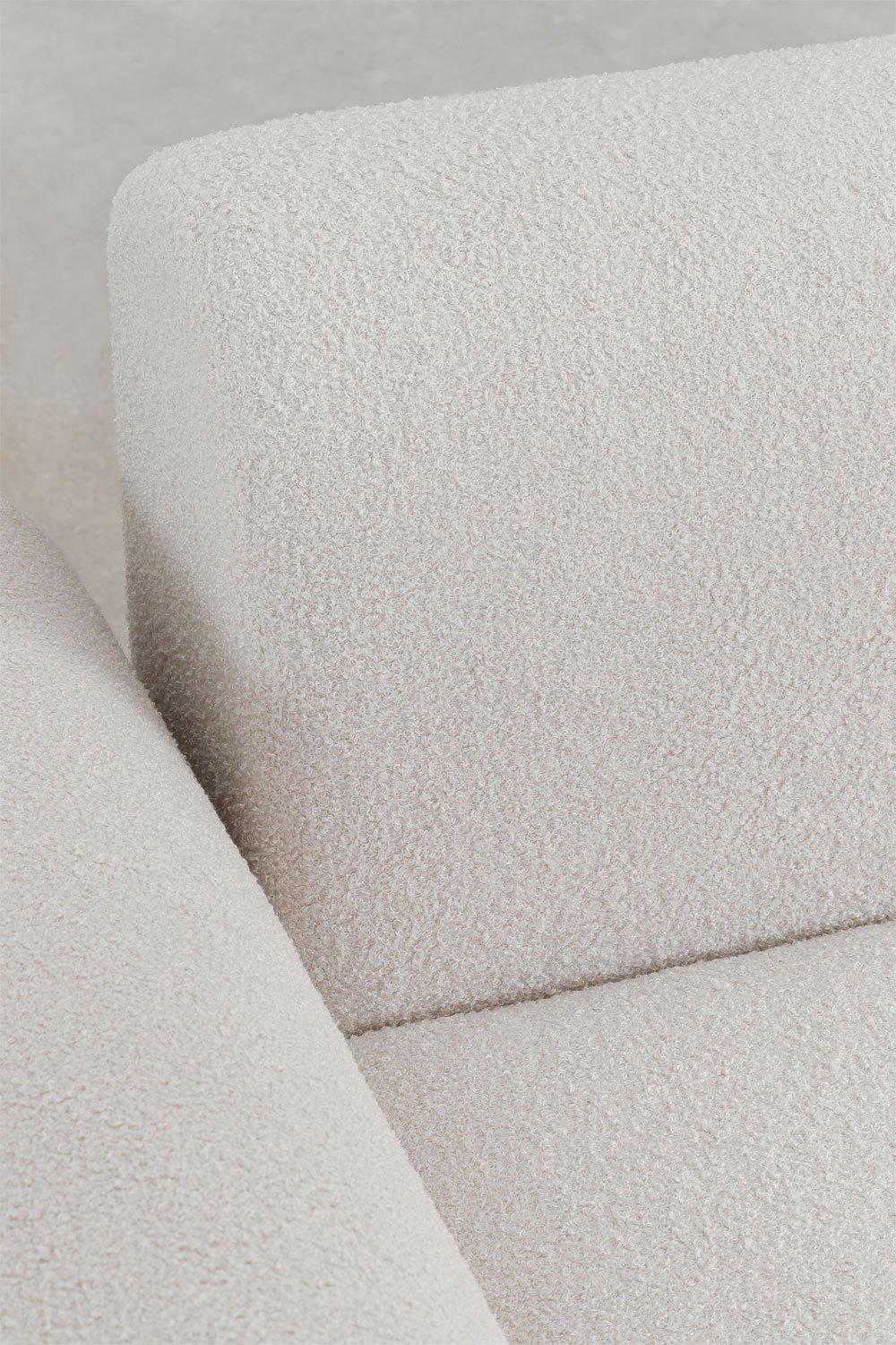 Sklum Sofá Modular Esquinero Derecho De 3 Piezas Con Puff Triangular En Borreguito Borjan