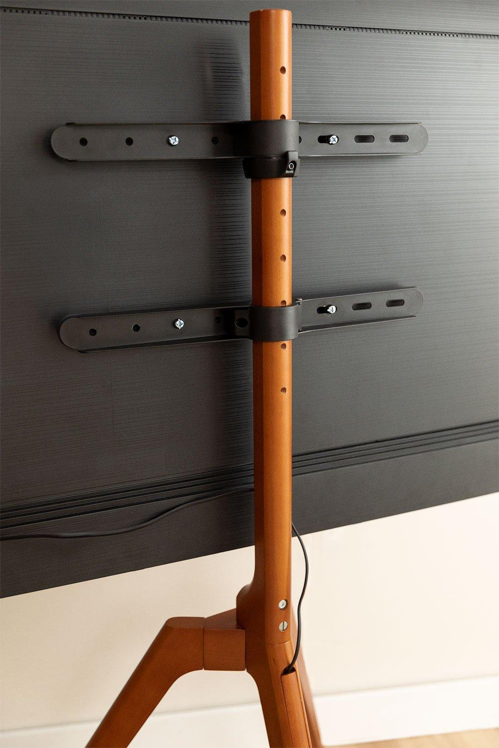 Sklum Soporte De Pie Trípode Para TV En Acero Y Madera Curtiz