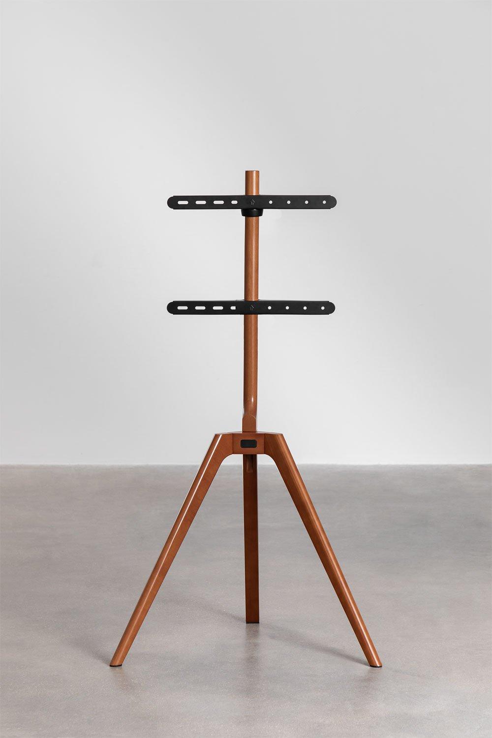 Sklum Soporte De Pie Trípode Para TV En Acero Y Madera Curtiz