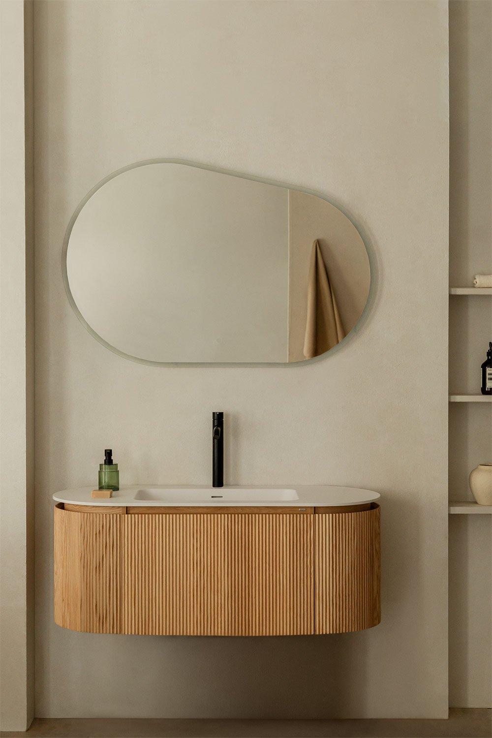 sklum Specchio da bagno ovale Meunier con luce LED e antiappannamento