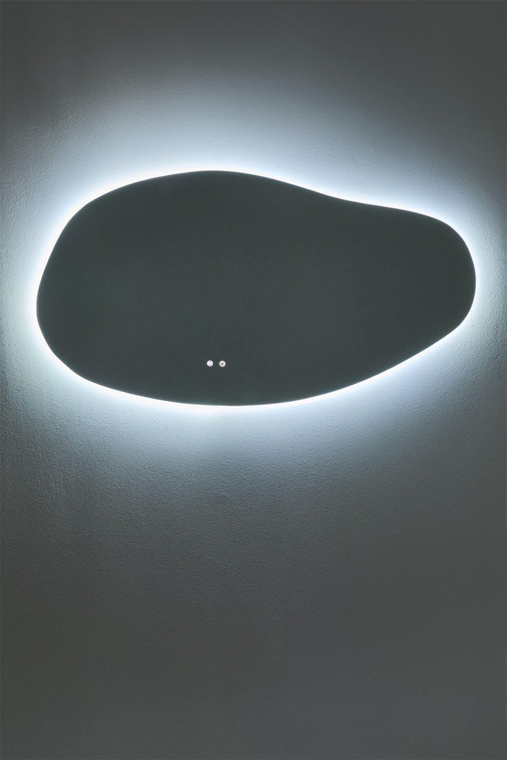 Sklum Specchio Da Parete Per Bagno Con Luce LED E Antiappannamento (140x75 Cm) Jynox