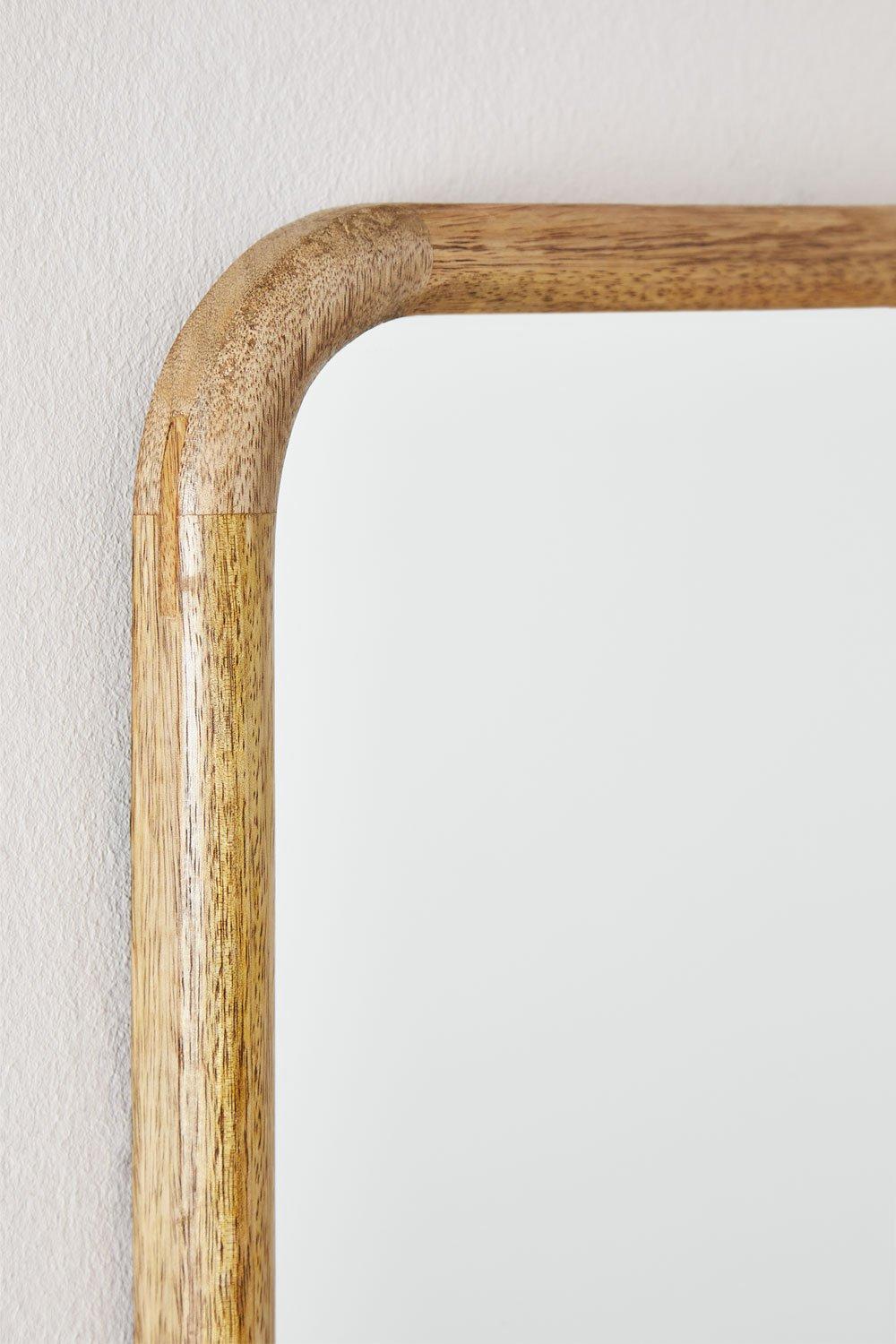 Sklum Specchio Da Parete Rettangolare In Legno Di Mango (36 5x115 Cm) Mirtzia