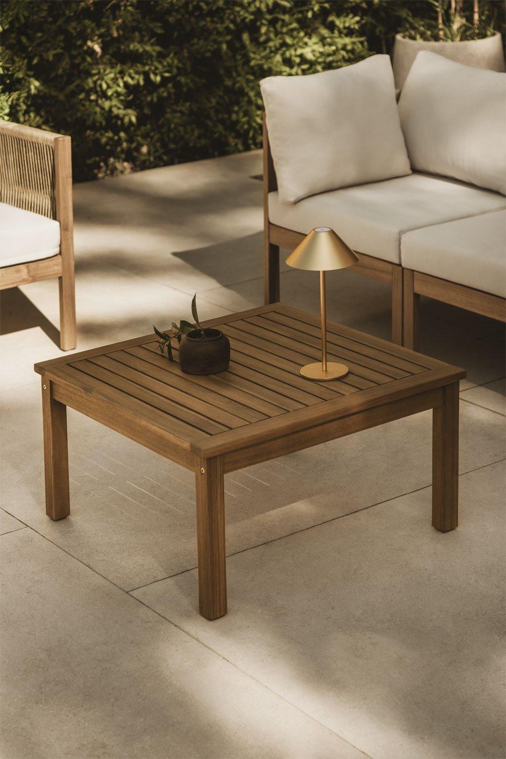 sklum Square garden coffee table 65x65 cm in acacia wood Branson