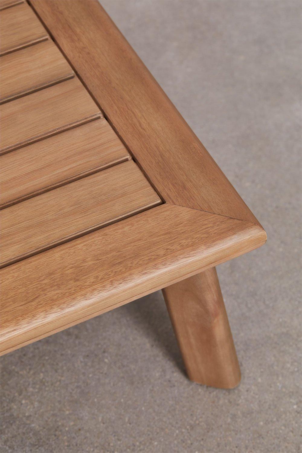 Sklum Square Garden Coffee Table 80x80 Cm In Eucalyptus Wood Yaminsk