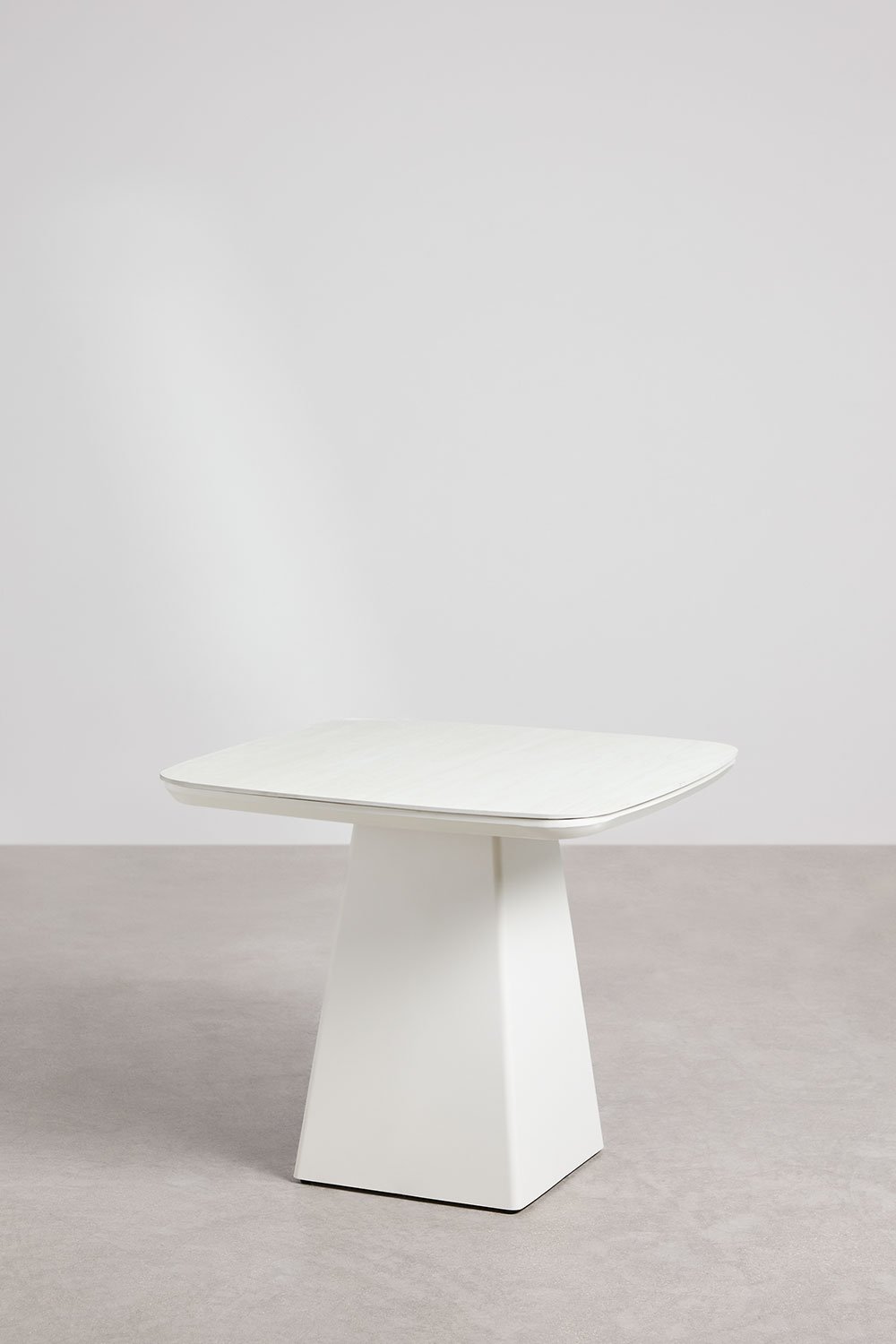 Sklum Square Garden Table 90x90 Cm In Sintered Stone And Inkeri Aluminium