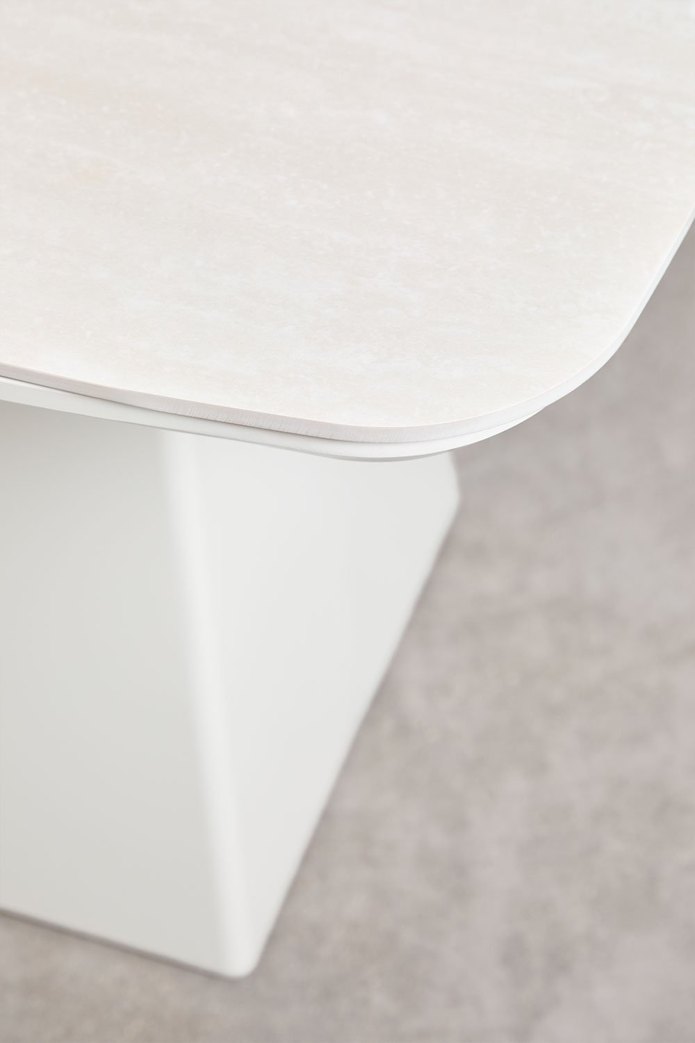 Sklum Square Garden Table 90x90 Cm In Sintered Stone And Inkeri Aluminium