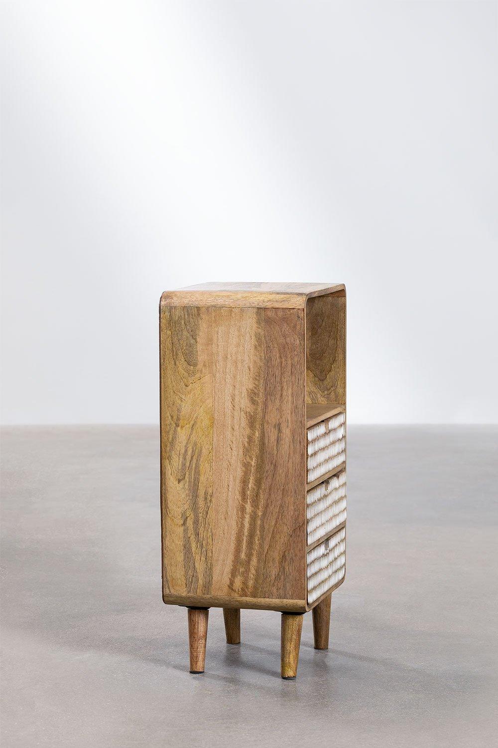 Sklum Stolik Nocny Z Drewna Mango Yulara Z 3 Szufladami