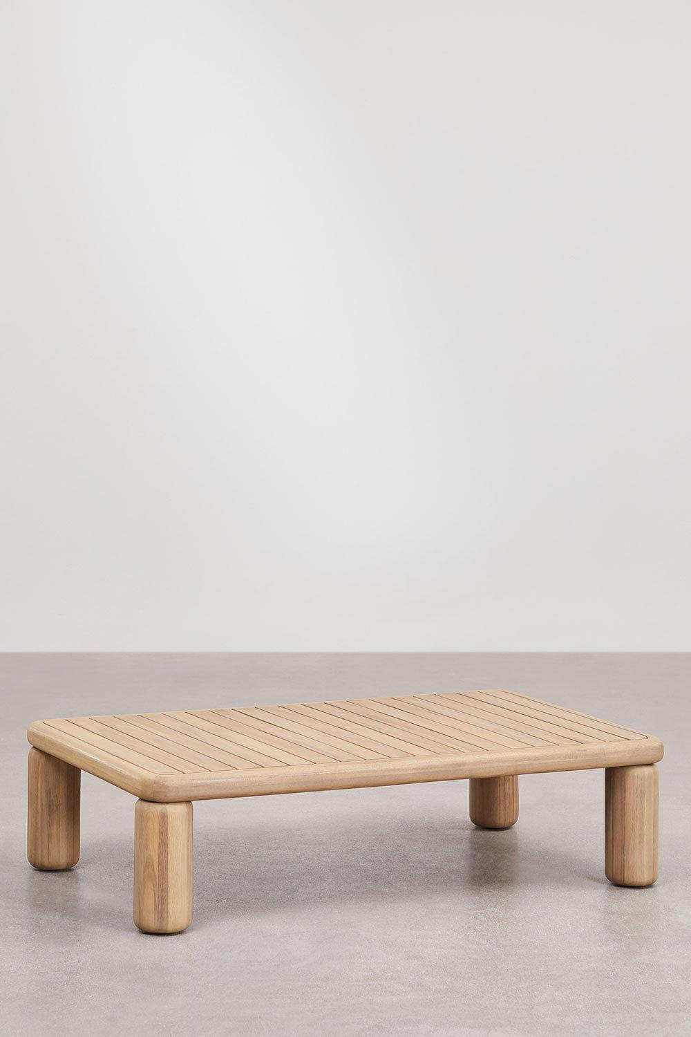 Sklum Table Basse De Jardin Rectangulaire 115x70 Cm En Bois D'acacia Ioanis